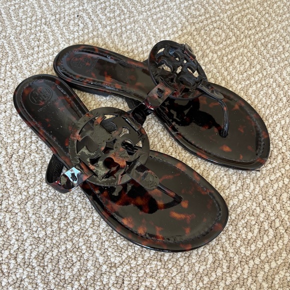 Tory Burch Miller Tortoise Sandals - Picture 3 of 10